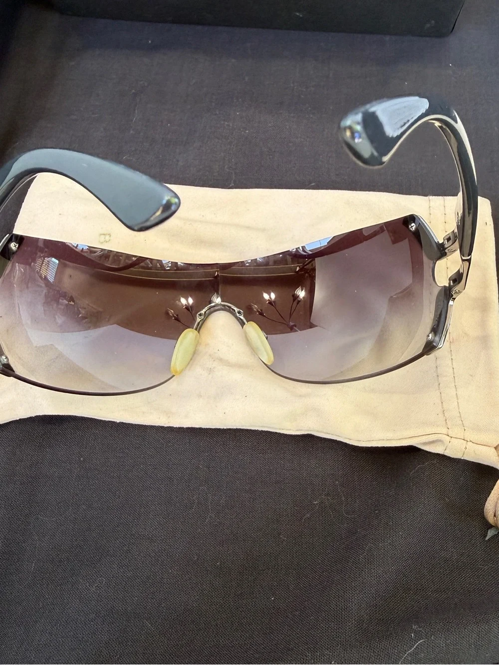 Bvlgari VINTAGE Sunglasses BV6038B Full Pkg 103/8G Lens Grey Gradient, Graduated